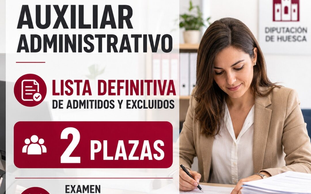 Auxiliar Administrativo DPH. 2 plazas acceso libre
