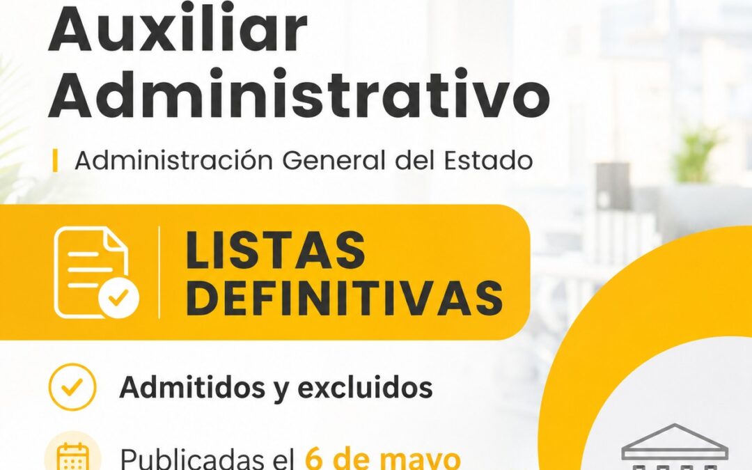 Auxiliar Administrativo AGE. 1.700 plazas convocadas