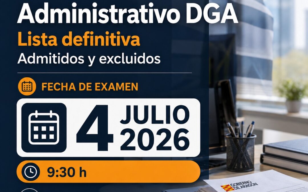 Convocadas 144 plazas de Administrativo de la DGA