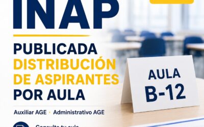 Distribución de aspirantes por aula de Auxiliar y Administrativo AGE. Examen 23 de mayo